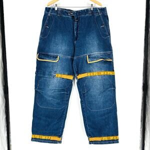 Vtg Marithe Francois Girbaud Blue Jeans Size 42 Blue Shuttle Y2K Baggy 90s MFG